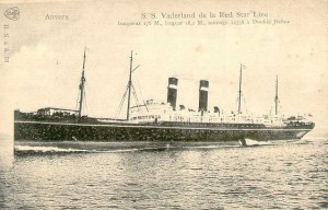 Israel Eisenberg boarded the S.S. Vaderland de la Red Star Line in Antwerp, Belgium.