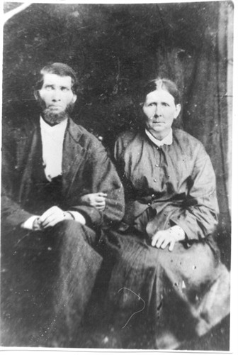 Black and white photo of a couple